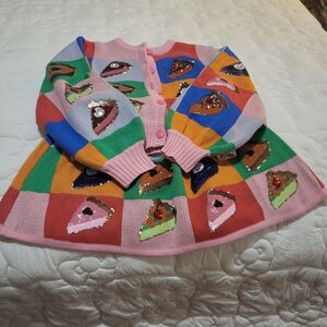 Queen Of Sparkles Colorblock Pie Cardigan And Skirt